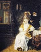 Samuel van hoogstraten anemic lady Sweden oil painting artist